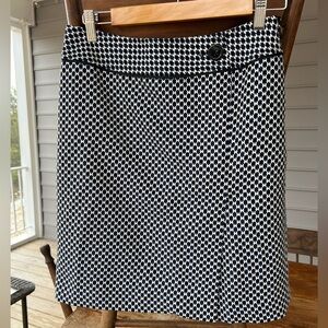 Ann Taylor Pencil Skirt Basket Weave Multi-Color Cotton Blend Tweed Knee Sz 4